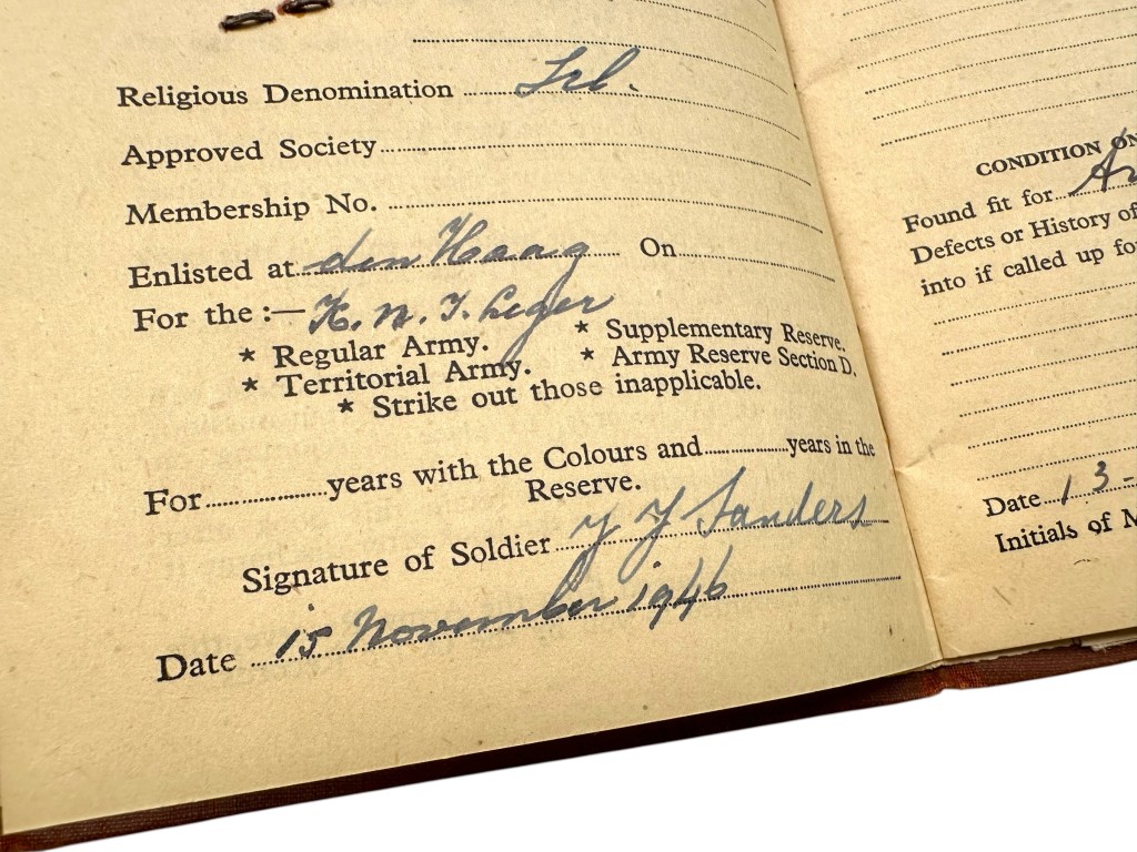 Original 1945-1949 Dutch KNIL Service Book and drivers licence Eskadron Pantserwagen - Image 5