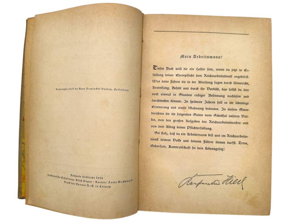 Original German book 'Spaten und Ähre' published in 1939 as a handbook for German youth serving in the Reich Labour Service (R.A.D.) - Image 4