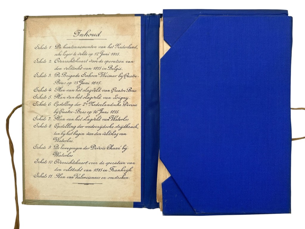 Original 1900 Dutch Militaire Academie atlas 'De Vorming van het Nederlandsche Leger na de Omwenteling van 1813 en het aandeel van dat leger aan den Veldtocht van 1815' by W.E.A. Wüppermann - Image 3