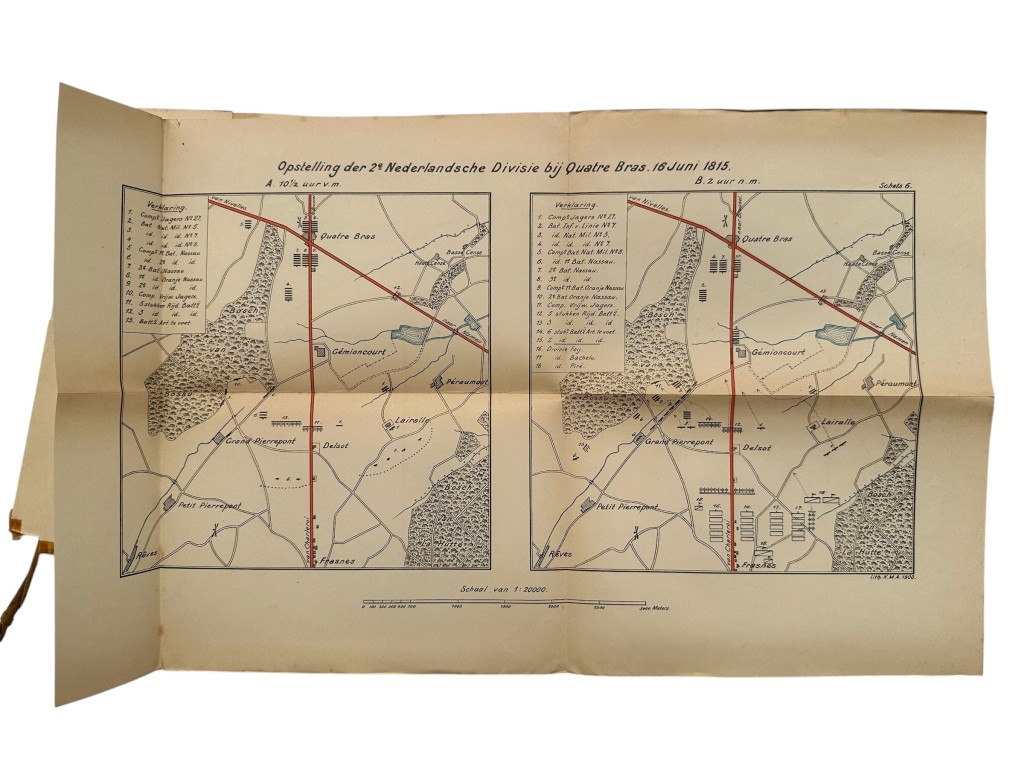Original 1900 Dutch Militaire Academie atlas 'De Vorming van het Nederlandsche Leger na de Omwenteling van 1813 en het aandeel van dat leger aan den Veldtocht van 1815' by W.E.A. Wüppermann - Image 5