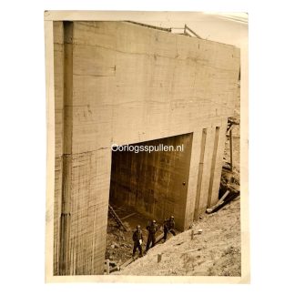 Original WWII British photo of German V1 launching site captured by American troops in Normandy near Cherbourg