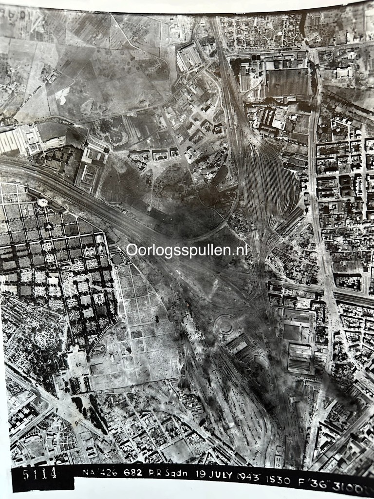 Original WWII collection of Allied aerial reconnaissance photographs featuring bombing missions, reconnaissance flights and target analysis over Italy - Image 13