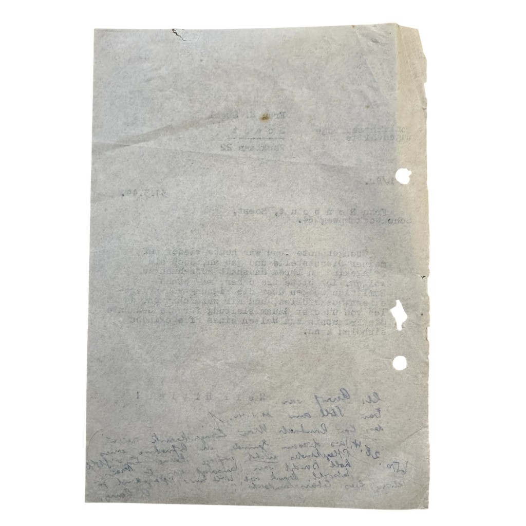 Original WWII German document Soest in the Netherlands 1944 - Image 4