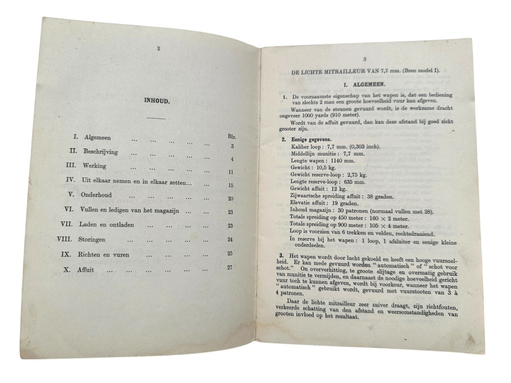Original WWII Dutch army (London 1943) manual Bren model I - Image 4