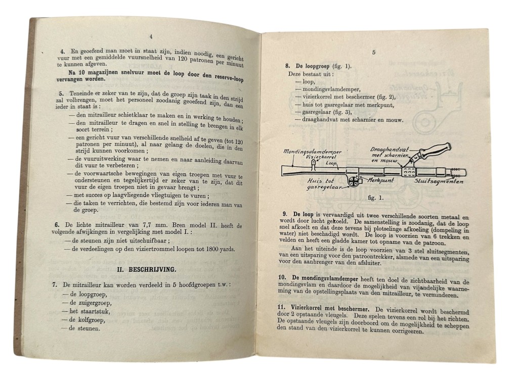 Original WWII Dutch army (London 1943) manual Bren model I - Image 5