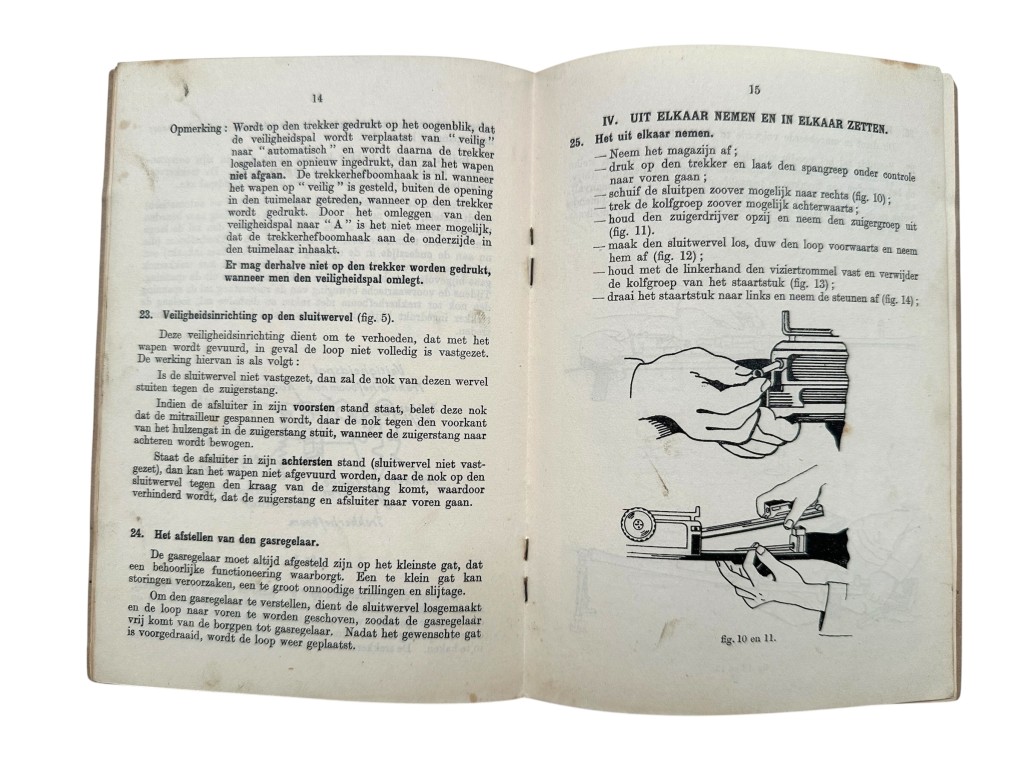 Original WWII Dutch army (London 1943) manual Bren model I - Image 8
