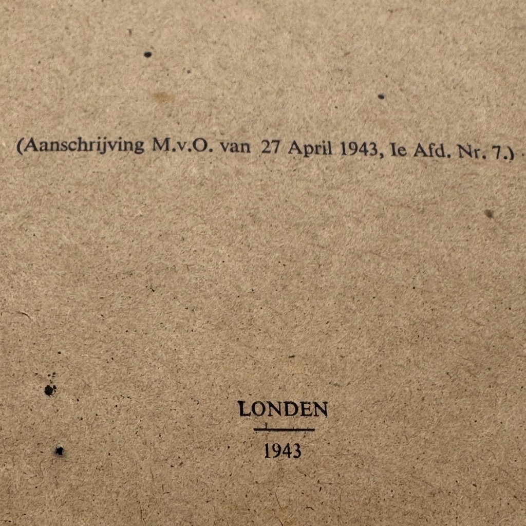 Original WWII Dutch army (London 1943) manual Geweer tp. van 14 mm - Image 2