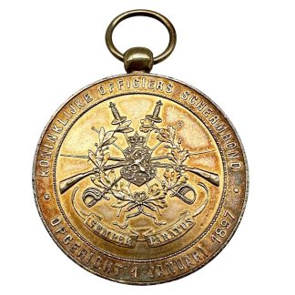 Original Dutch officers' medal from 1901, awarded during the 4e Wapenfeest in Breda