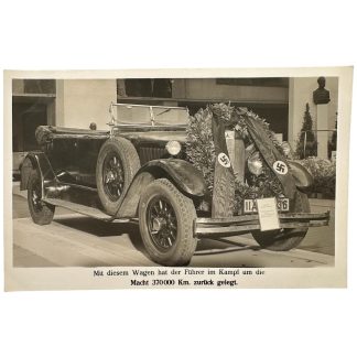 Original German postcard issued for the 'Internationale Automobil- und Motorrad-Ausstellung Berlin 1936'