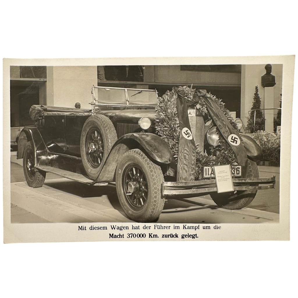Original German postcard issued for the 'Internationale Automobil- und Motorrad-Ausstellung Berlin 1936'