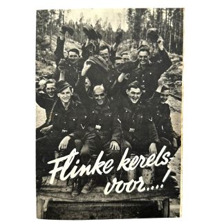 Original WWII Dutch Waffen-SS leaflet 'Flinke kerels voor...!'