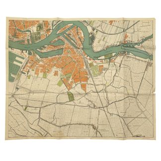 Originele WWII Nederlandse kaart Rotterdam bezettingstijd K2031 AFD Documentatie havenkaart Tweede Wereldoorlog verzamelobject.