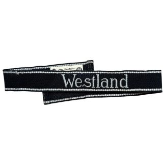 Original WWII German Waffen-SS SS-Panzergrenadier-Regiment 10 Westland cuff title