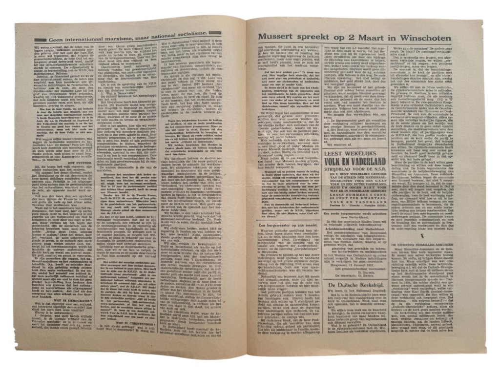 Original 1937 Dutch NSB newspaper 'De Stormklok' Groningen - Image 3
