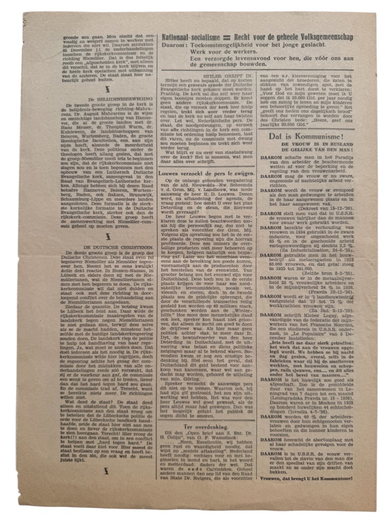 Original 1937 Dutch NSB newspaper 'De Stormklok' Groningen - Image 4