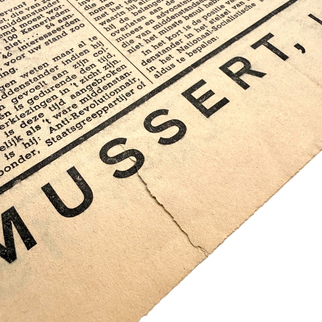 Original 1937 Dutch NSB election newspaper 'De vrije Middenstander' - Image 5