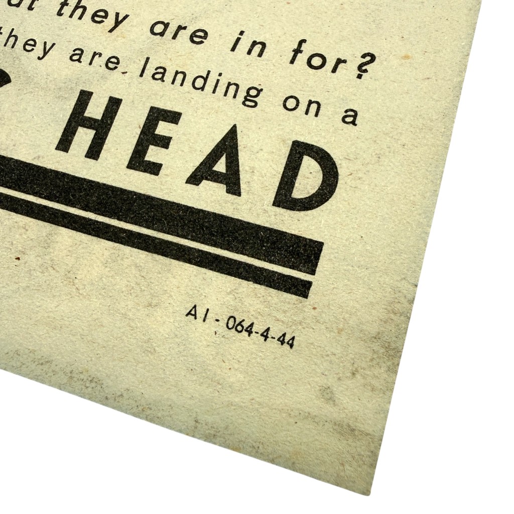 Original WWII German Propaganda Leaflet 'Beach-Head – Death's Head' Anzio 1944 - Image 3