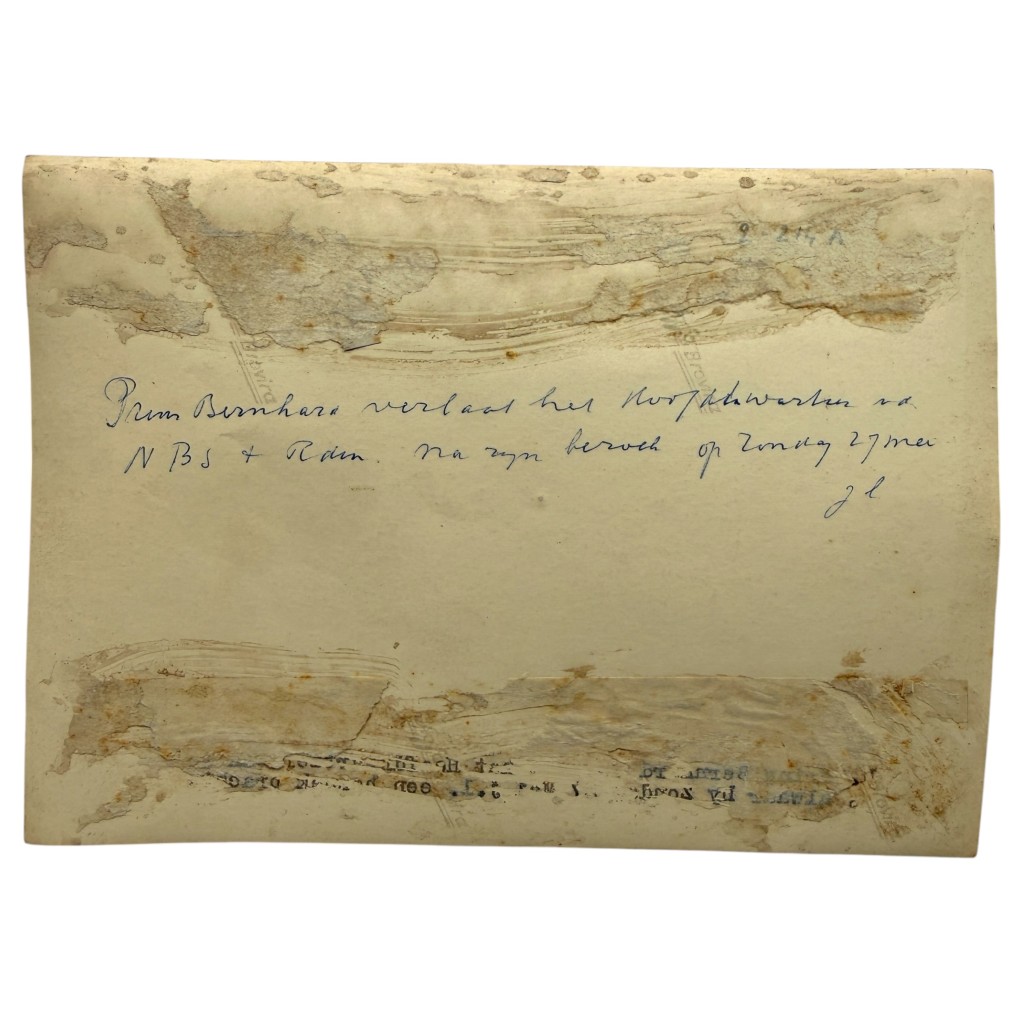 Original WWII Dutch NBS photo Prins Bernhard in Rotterdam - Image 2