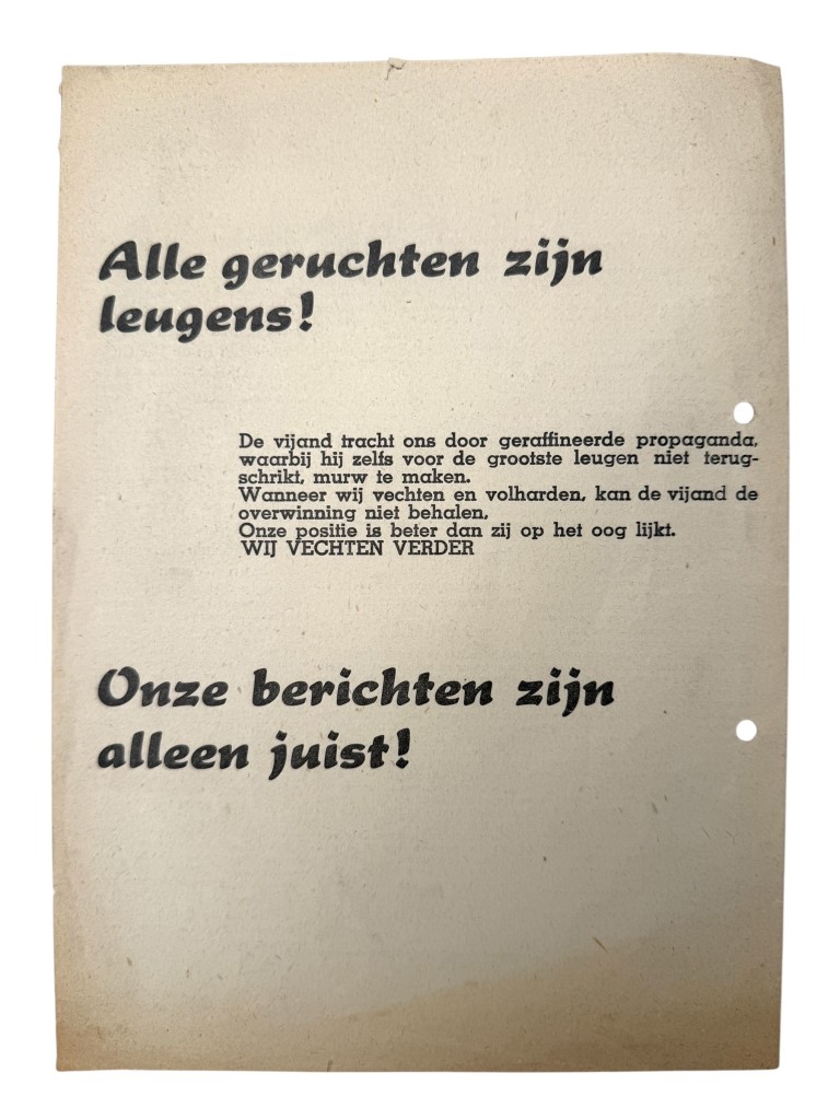 Original WWII Dutch Waffen-SS volunteer newspaper Front en Heem 2 May 1945 Death of Adolf Hitler! - Image 4