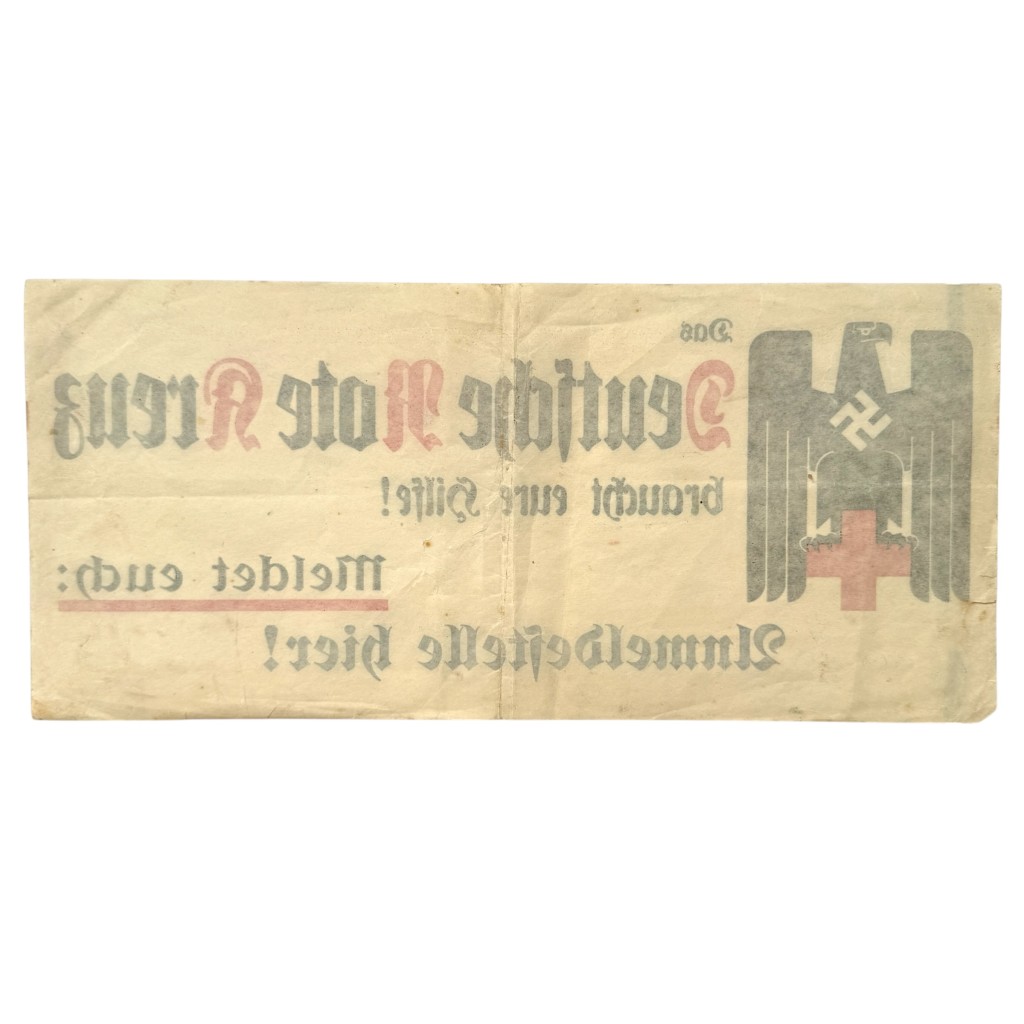 Original WWII German DRK Recruitment Poster – Deutsches Rotes Kreuz Registration Office - Image 2