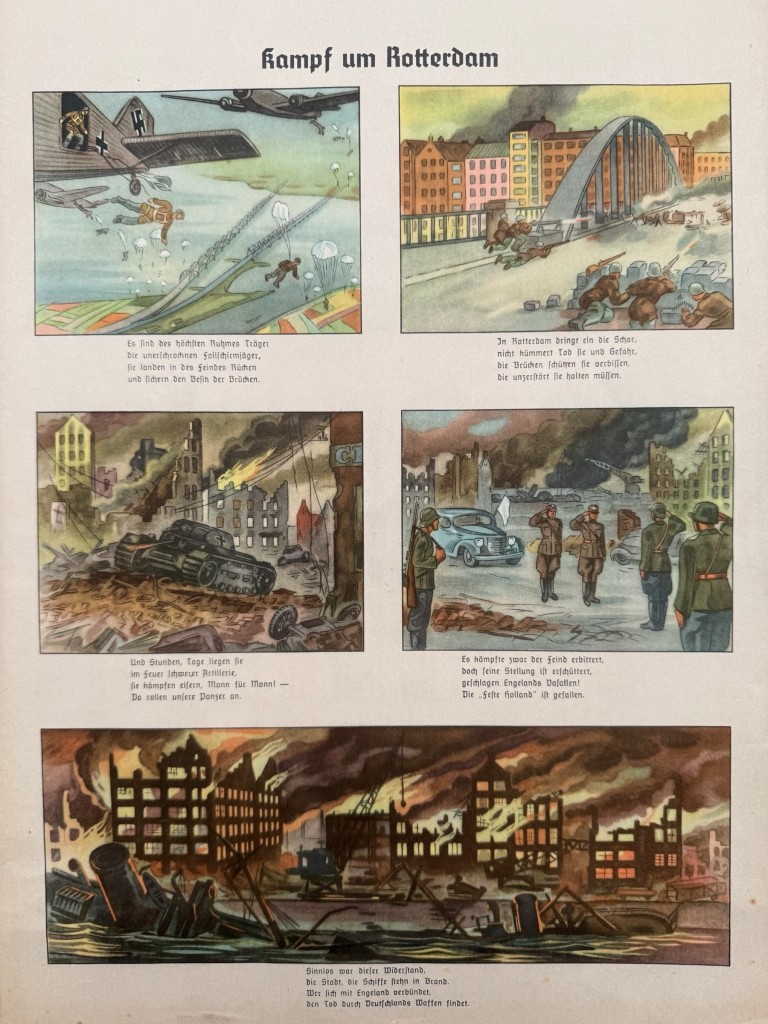 Original WWII German propaganda poster 'Kampf um Rotterdam' - Image 2