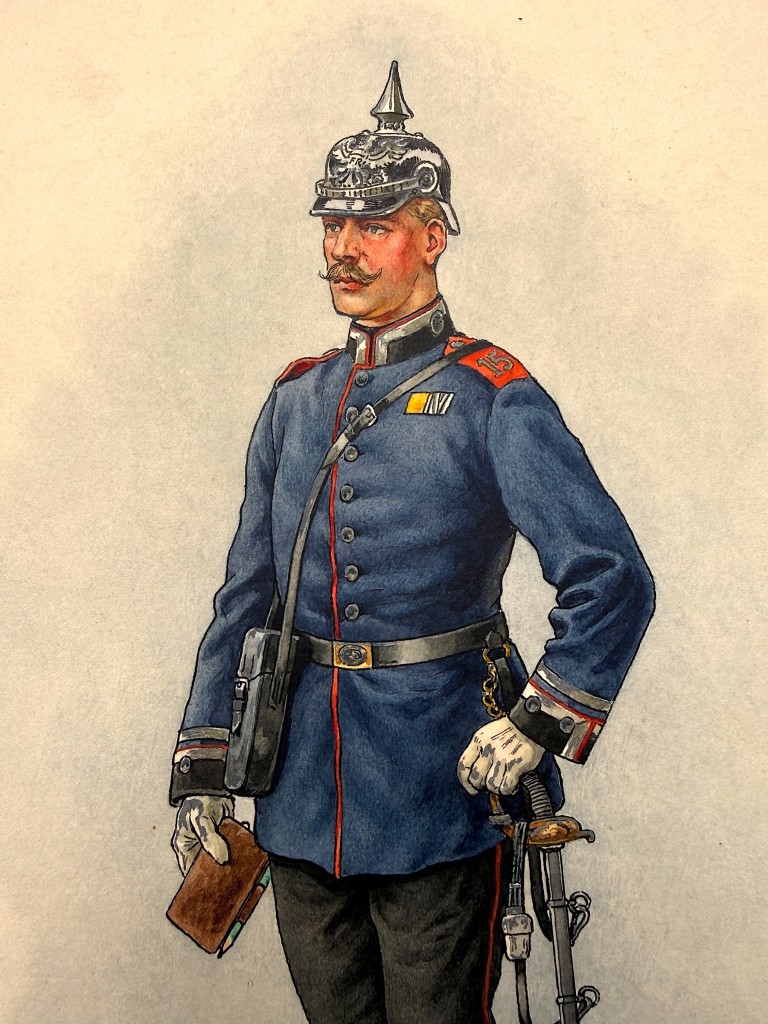 Original WW1 German Imperial Army print – Regiment 15