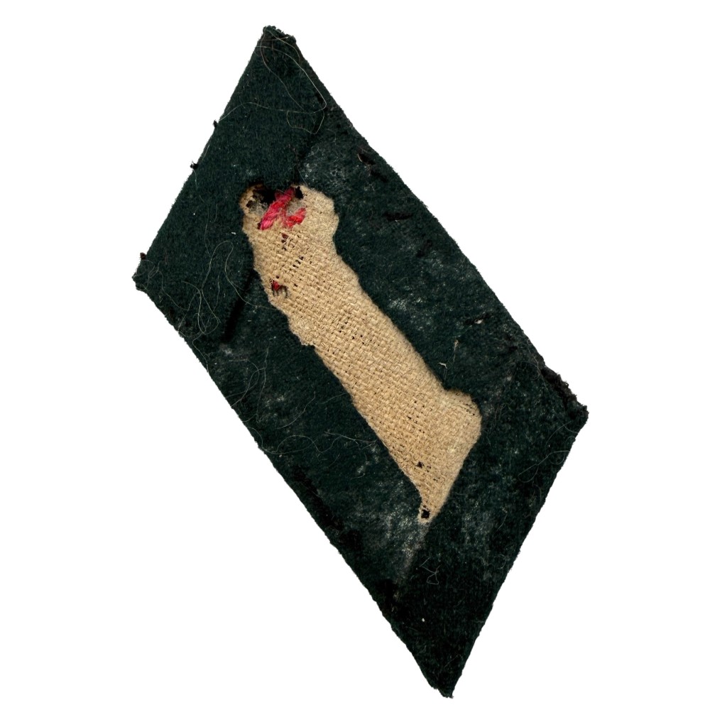 Original WWII German Wehrmacht Panzer Officer Collar Tab Pink Waffenfarbe - Image 3