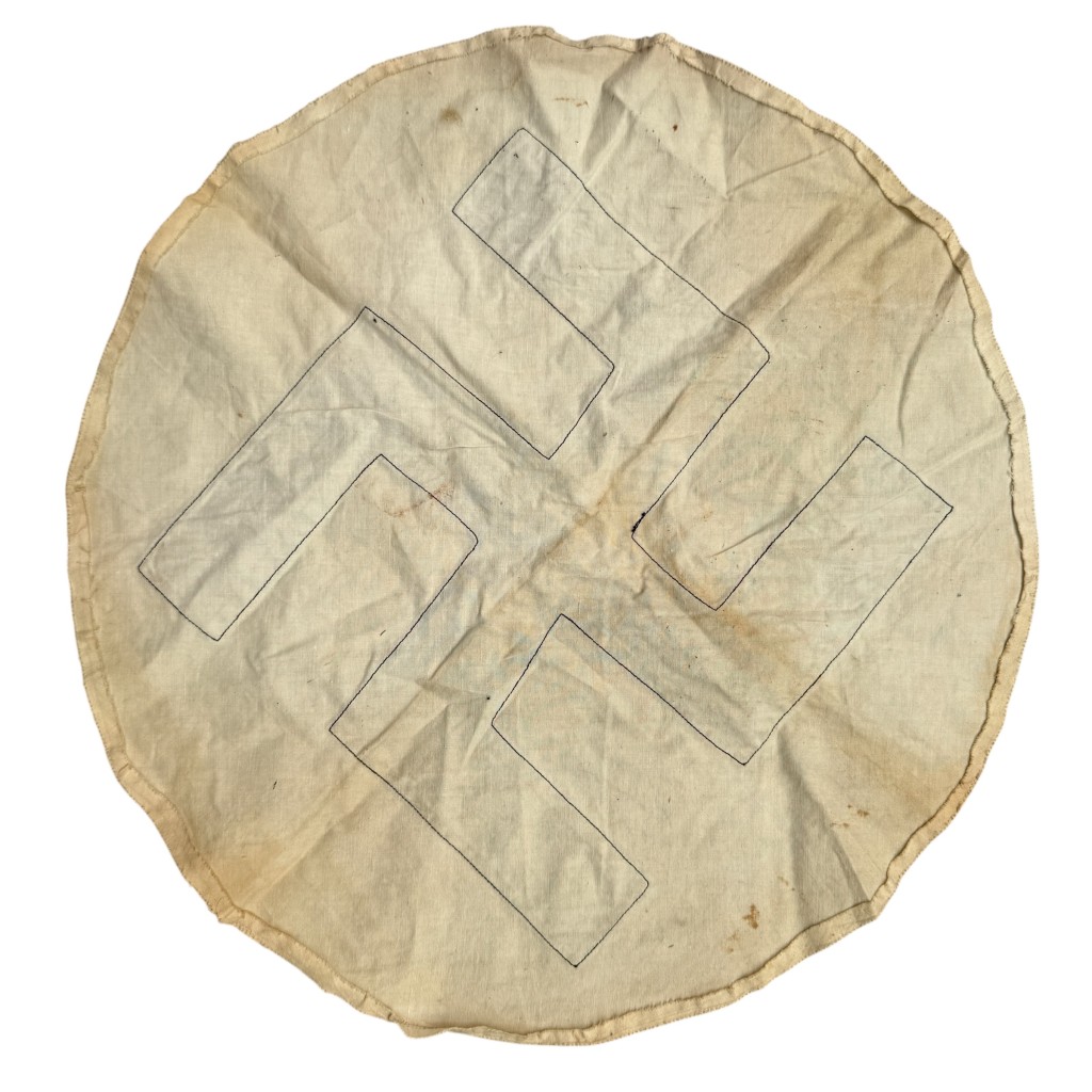 Original WWII German Swastika Flag Emblem - Image 2