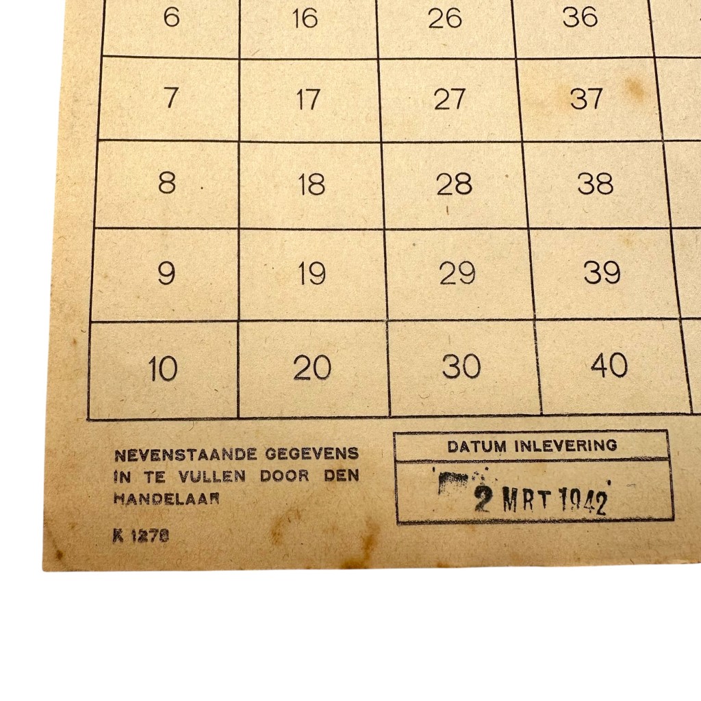 Original WWII Dutch mounting sheet for ration and consumer coupons Ede - Image 3