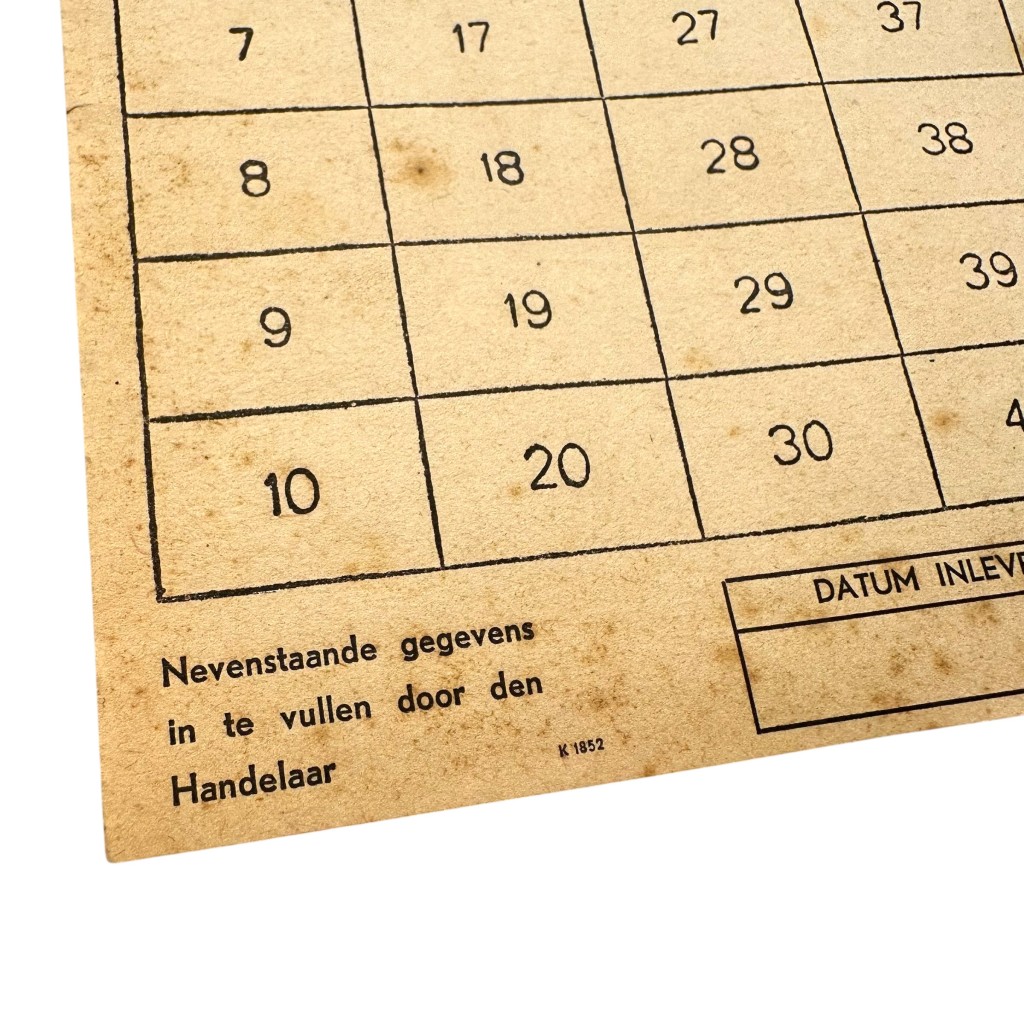 Original WWII Dutch mounting sheet for ration and consumer coupons Ede - Image 3