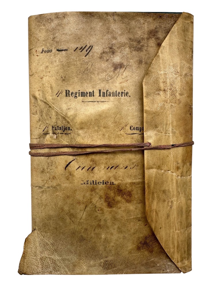 Original 1875 Dutch Army service book with matching military passport issued to the 4th Regiment Infantry - Rotterdam - Image 6