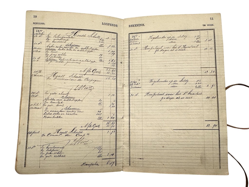 Original 1875 Dutch Army service book with matching military passport issued to the 4th Regiment Infantry - Rotterdam - Image 14