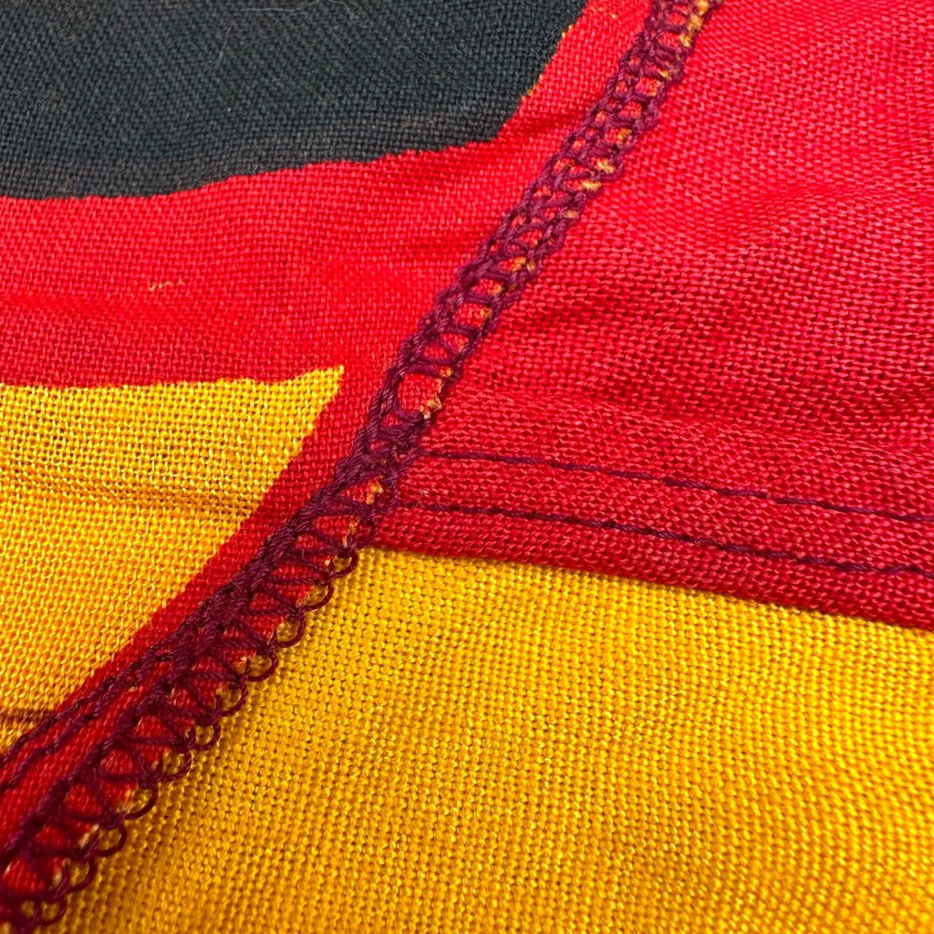 Original East German DDR NVA national flag featuring the official state emblem of the German Democratic Republic - Image 3