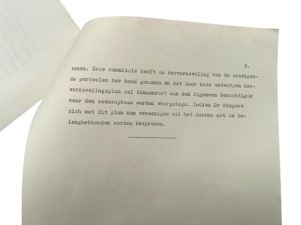 Original WWII Dutch reconstruction plan for the city of Rhenen, issued by the Government Reconstruction Commission in The Hague - Image 2