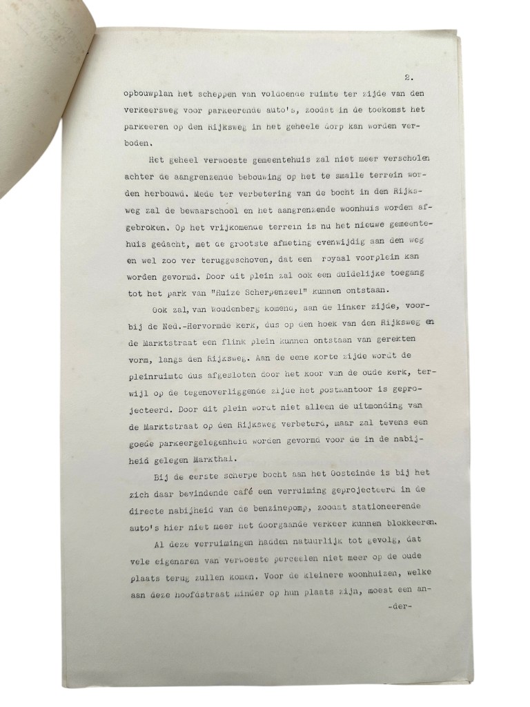 Original WWII Dutch reconstruction plan for Scherpenzeel, issued by the Government Reconstruction Commission in The Hague - Image 4