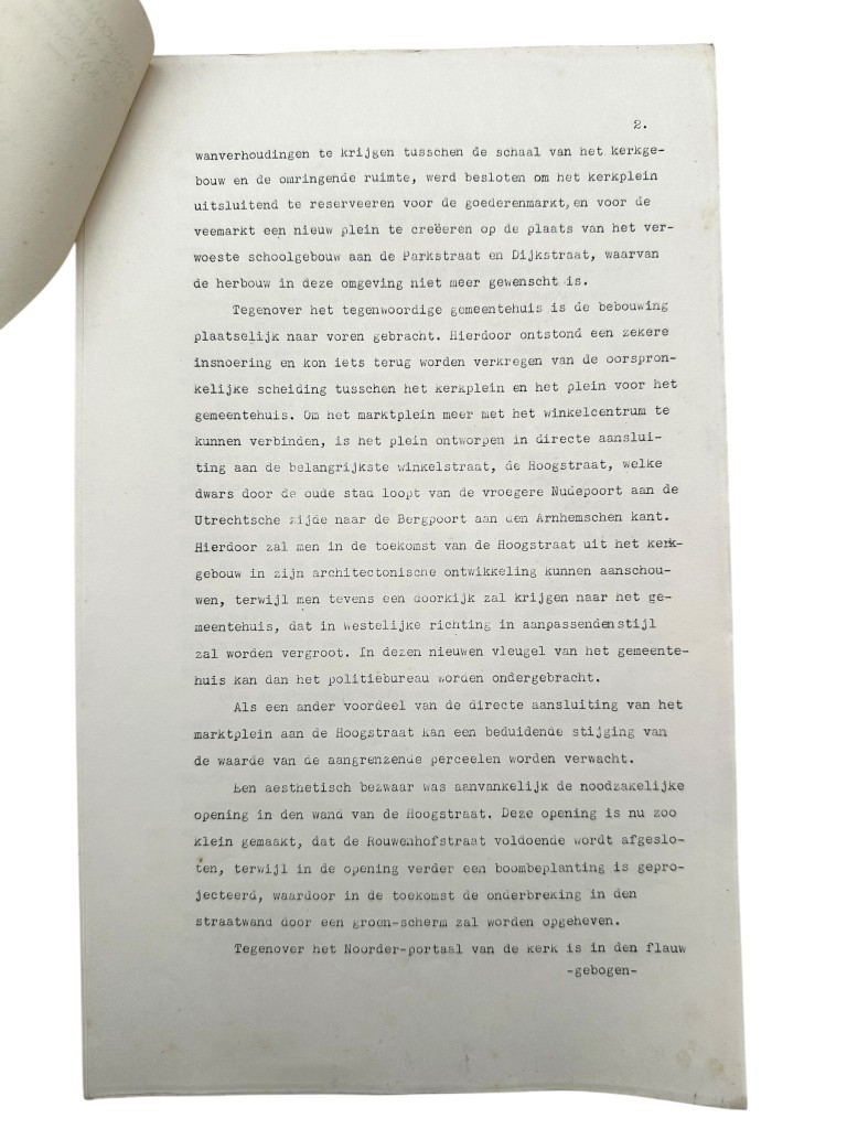 Original WWII Dutch reconstruction plan for Wageningen, issued by the Government Reconstruction Commission in The Hague - Image 4