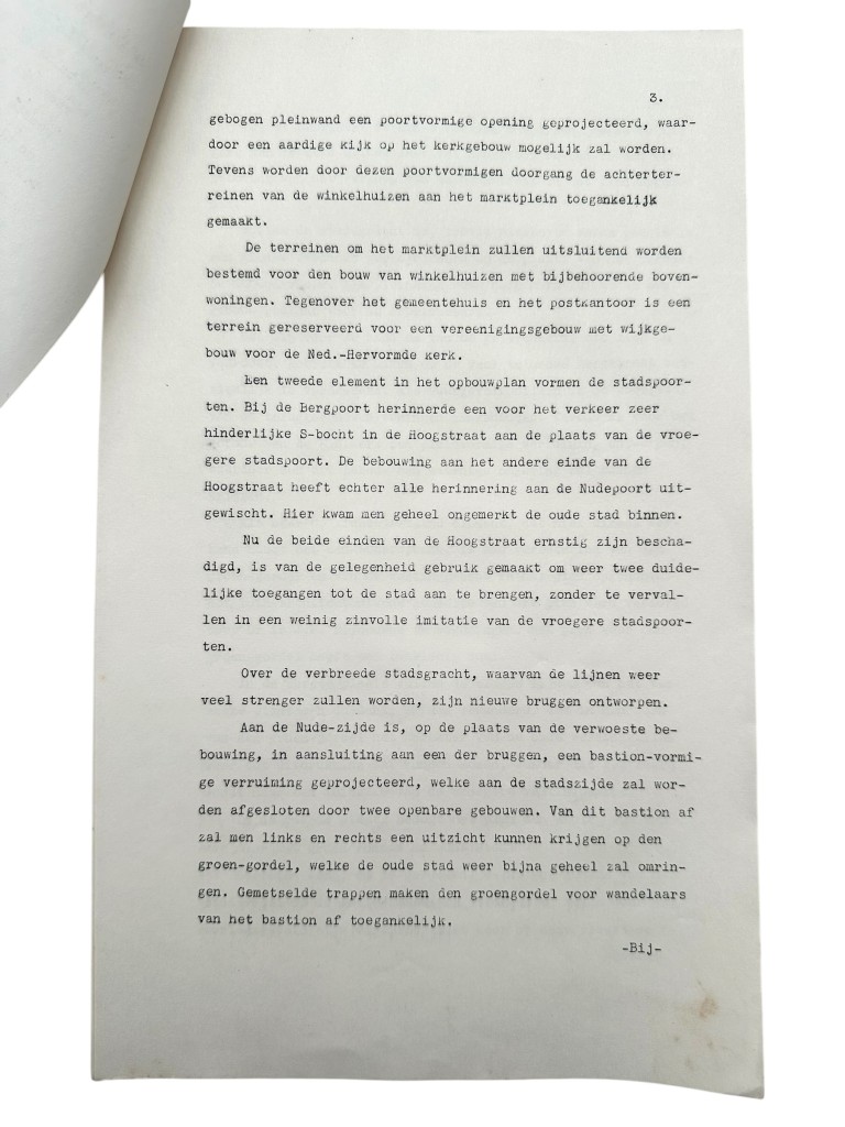 Original WWII Dutch reconstruction plan for Wageningen, issued by the Government Reconstruction Commission in The Hague - Image 5