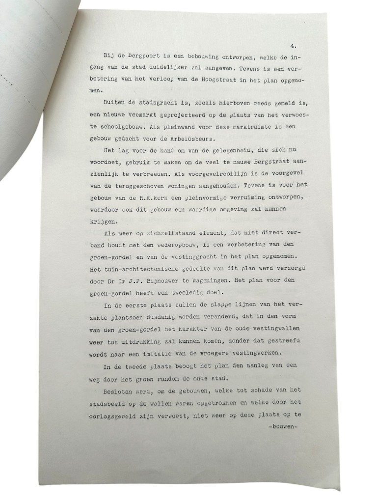 Original WWII Dutch reconstruction plan for Wageningen, issued by the Government Reconstruction Commission in The Hague - Image 6