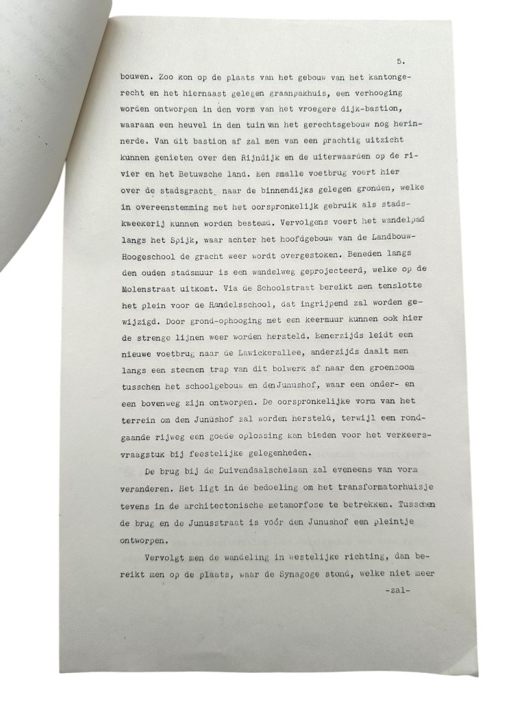 Original WWII Dutch reconstruction plan for Wageningen, issued by the Government Reconstruction Commission in The Hague - Image 7