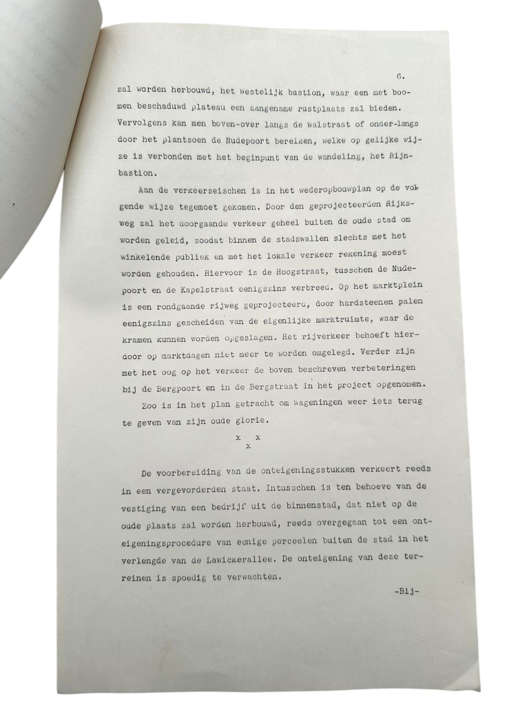 Original WWII Dutch reconstruction plan for Wageningen, issued by the Government Reconstruction Commission in The Hague - Image 8