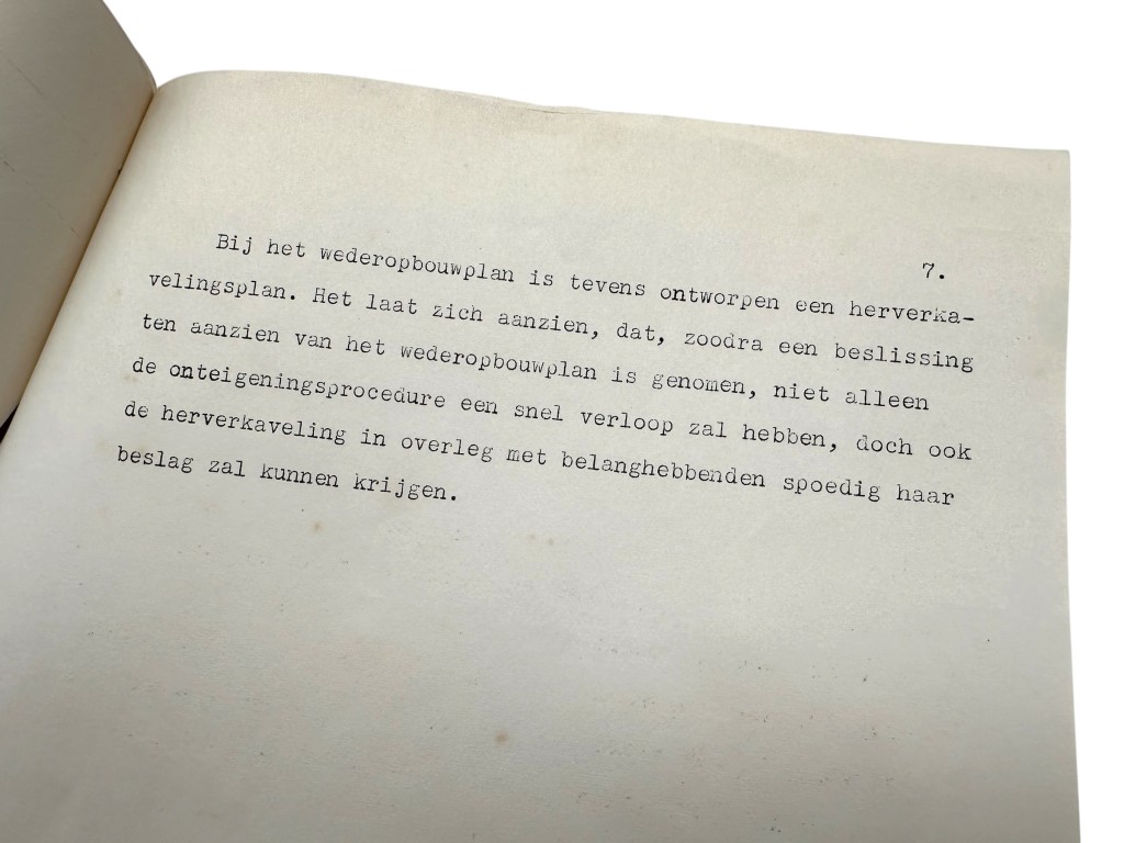 Original WWII Dutch reconstruction plan for Wageningen, issued by the Government Reconstruction Commission in The Hague - Image 9