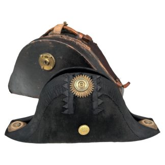 Original Austrian official's Zweispitz bicorne hat circa 1900 with original carrying case Austro-Hungarian militaria.
