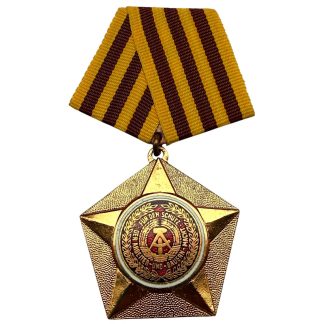 Original Cold War East German DDR Combat Order ‘Für Verdienste um Volk und Vaterland’ in Gold