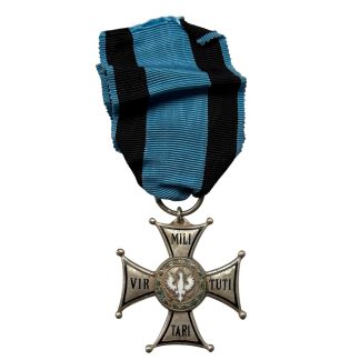 Original Polish army Virtuti Militari Silver Cross 5th Class Award.