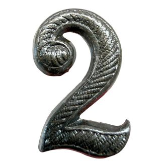 Original Pre 1940 Dutch army 2 regiment number insignia ‘Kepie’ 18mm