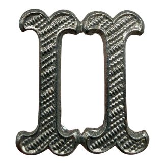 Original Pre 1940 Dutch army II division number 'Kepie' cap insignia 18mm