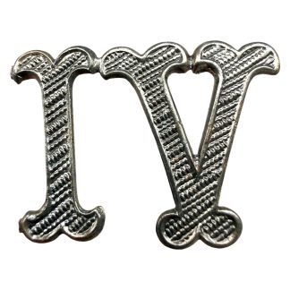 Original Pre 1940 Dutch army IV division number 'Kepie' cap insignia 18mm