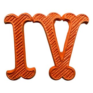 Original Pre 1940 Dutch army IV division number veldmuts cap insignia 20mm