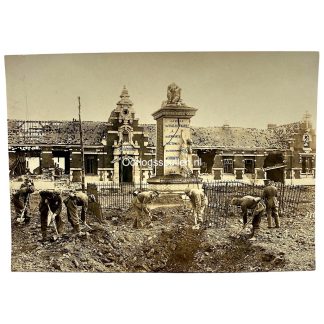 Original WW1 German Army Photo Destroyed Courrières Mining Disaster Monument Sallaumines