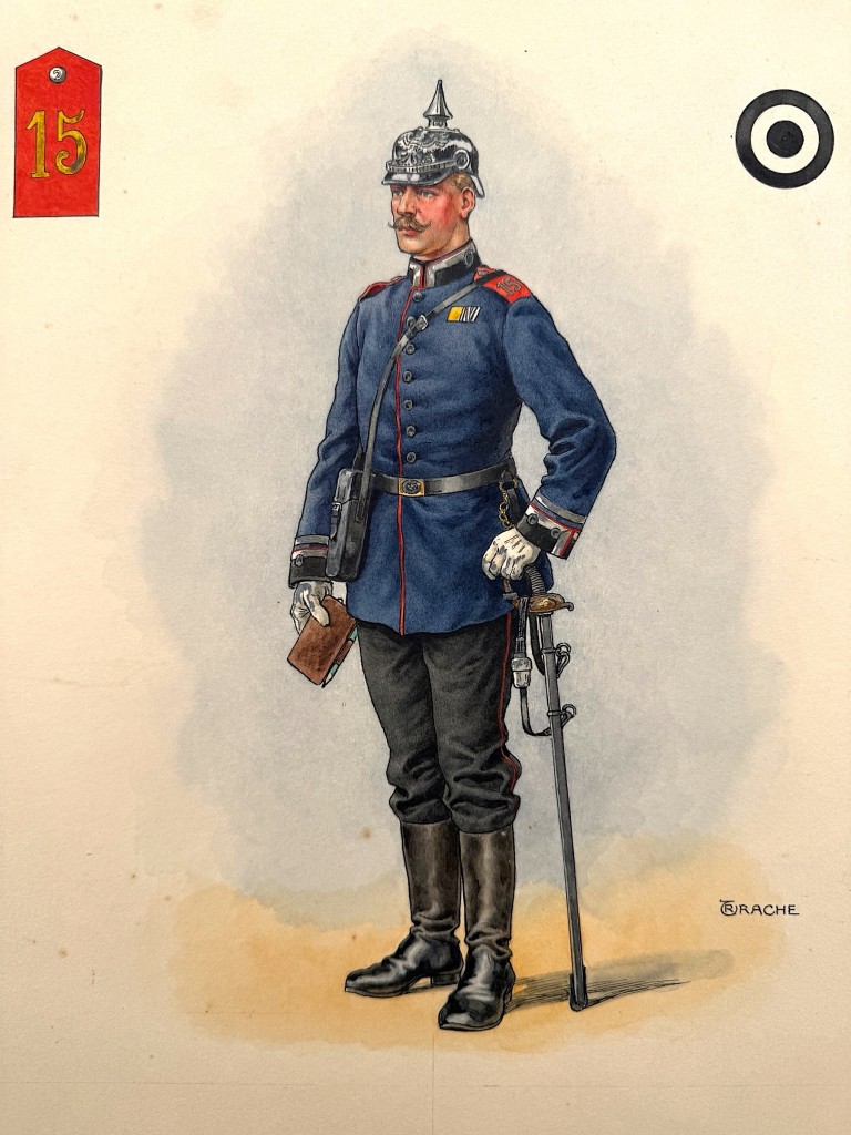 Original WW1 German Imperial Army print – Regiment 15